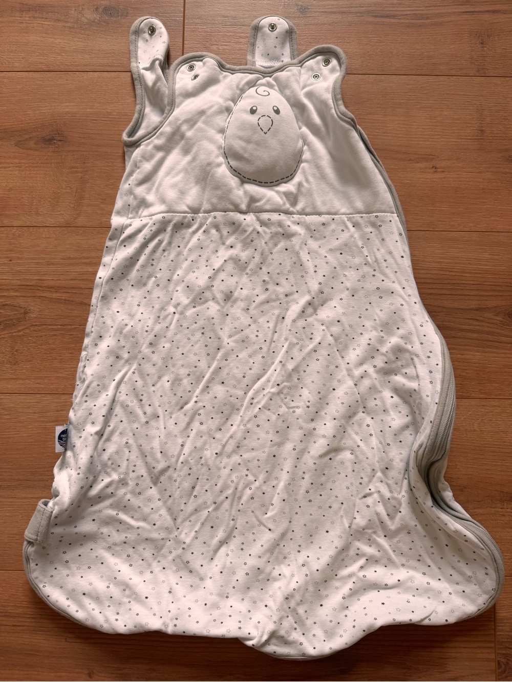 Nested Bean Cream Baby Sleep Sack with Tiny Dot Print